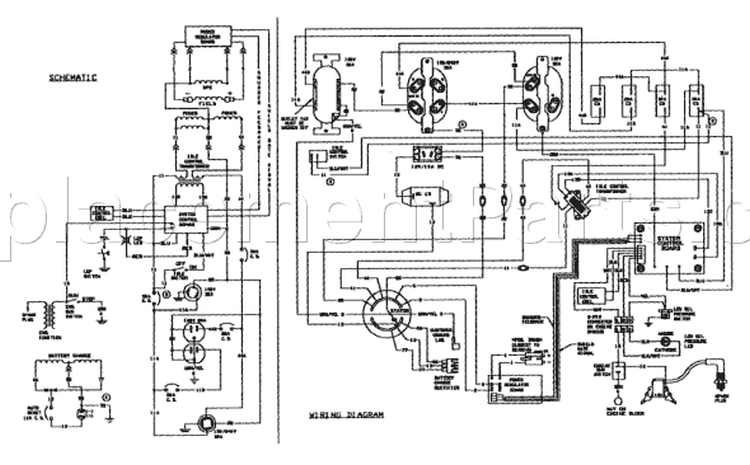 Page B Diagram and Parts List for 9778-5  Briggs and Stratton Generator